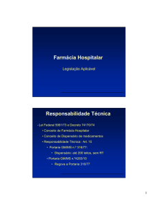 Farmácia Hospitalar Responsabilidade Técnica - CRF-PR