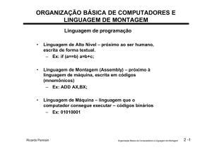 organização básica de computadores e linguagem de - IC