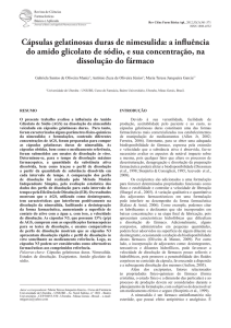 Cápsulas gelatinosas duras de nimesulida: a influência do