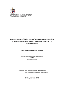 Conhecimento Tácito como Vantagem Competitiva nos