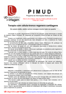 Terapia com célula-tronco regenera cartilagens (ORTOPEDIA)