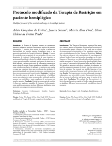 Protocolo modificado da Terapia de Restrição em paciente