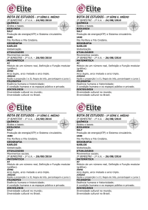 ROTA 1ª SÉRIE 1ª VA - 24-08 E 26