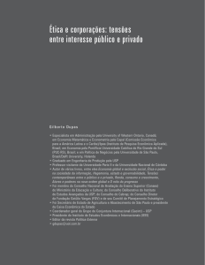 Ética e corporações: tensões entre interesse público e