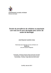 Estudo da prevalência de cefaleias na população com - FCS-UBI