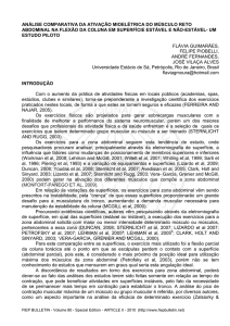 análise comparativa da ativação mioelétrica do músculo reto