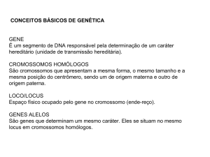 CONCEITOS BÁSICOS DE GENÉTICA GENE É um - IB-USP