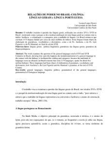 Relações de poder no Brasil-colônia: línguas gerais x - fflch-usp