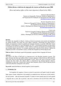 Efeitos diretos e indiretos da migração de retorno no Brasil nos anos