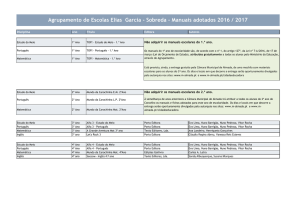 Manuais escolares - Agrupamento Elias Garcia