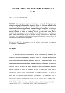 a teoria da valência aplicada ao trabalho de revisão de textos