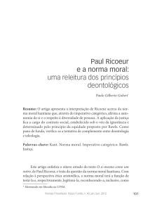Paul Ricoeur e a norma moral: uma releitura