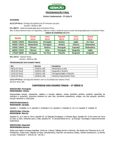 PROGRAMAÇÃO FINAL