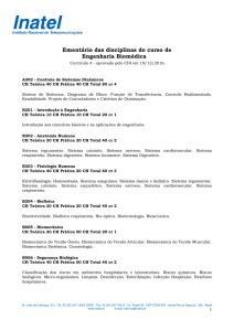 Ementário - currículo 4 - Engenharia Biomédica. CDI 19.12.16