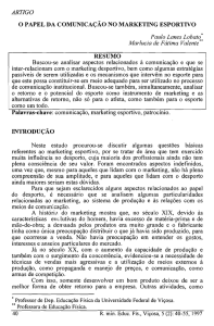 ARTIGO O PAPEL DA COMUNICAÇÃO NO MARKETING