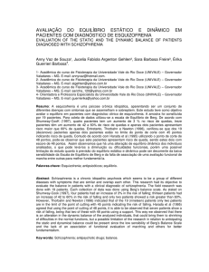 avaliação do equilíbrio estático e dinâmico em pacientes com