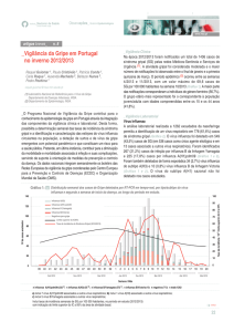 Vigilância da Gripe em Portugal no inverno 2012/2013