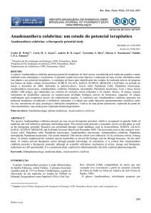 Anadenanthera colubrina: um estudo do potencial terapêutico