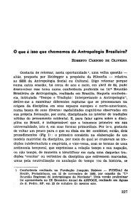 O que é isso que chamamos de Antropologia Brasileira? - DAN