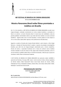 Mostra Panorama Brasil exibe filmes premiados e inéditos em Brasília