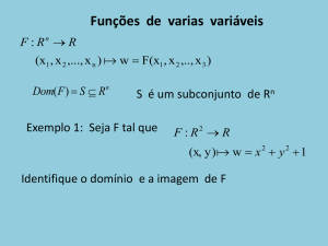 Funções de varias variáveis