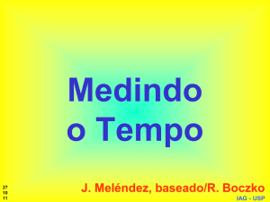 Medindo o tempo - Astronomia