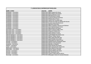 NOME_CURSO STATUS NOME Pedagogia - Licenciatura