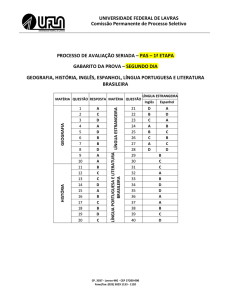 Gabarito PAS 2011 - 2º Dia
