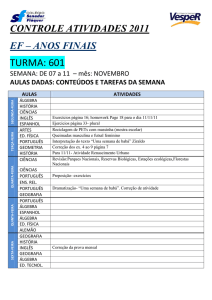 Senador Fláquer - Atividades da Semana de 07 a 11 de