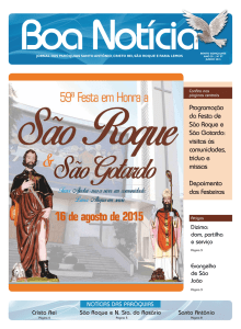 Programação da Festa de São Roque e São Gotardo: visitas às