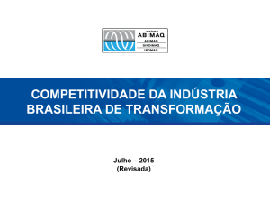 competitividade da indústria brasileira de transformação