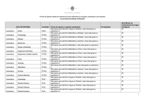 verifique esta tabela - Universidade de Coimbra