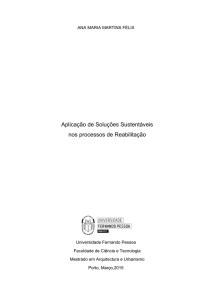 Aplicação de Soluções Sustentáveis nos processos de Reabilitação