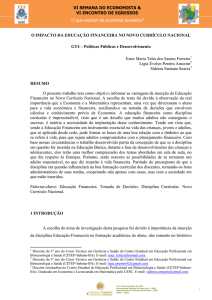 O impacto da educação financeira no novo currículo nacional