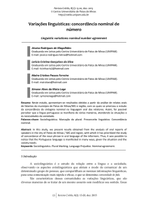 Variações linguísticas: concordância nominal de - Crátilo