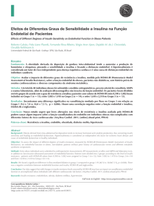 Efeitos de Diferentes Graus de Sensibilidade a Insulina na