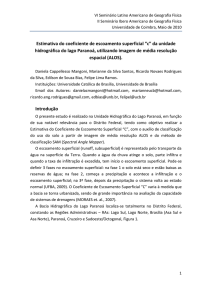 Estimativa do coeficiente de escoamento superficial “c” da unidade