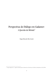 Perspectivas do Diálogo em Gadamer: