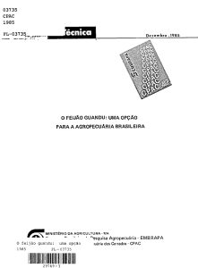O Feijão Guandu: uma opção para a agropecuária brasileira (1985)