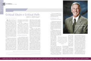 Critical Chain e Critical Path Qual a diferença?