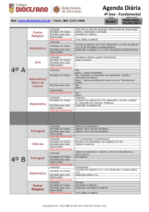 Agenda Diária 4º A 4º B