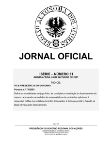 jornal oficial - Governo dos Açores