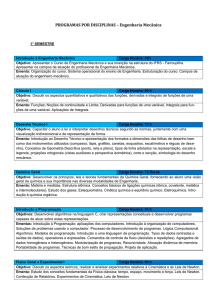 PROGRAMAS POR DISCIPLINAS – Engenharia - IFRS