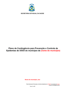 Plano de Contingência para Prevenção e Controle de Epidemias de