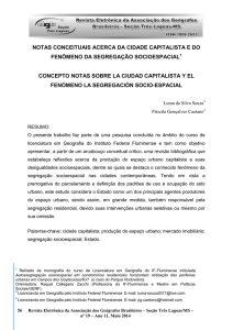 NOTAS CONCEITUAIS ACERCA DA CIDADE CAPITALISTA E DO