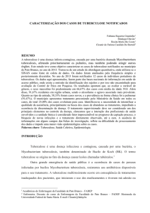 caracterização dos casos de tuberculose notificados