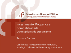 Teodora Cardoso | Investimento, Poupança e Competitividade