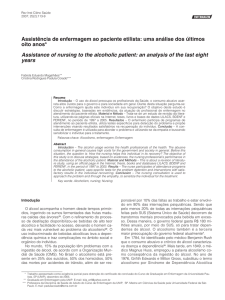 Assistência de enfermagem ao paciente etilista: uma análise