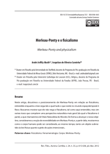 Merleau-Ponty e o fisicalismo