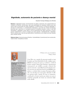 Dignidade, autonomia do paciente e doença mental